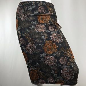 Lularoe Cassie Skirt Autumn Fall Colored Floral